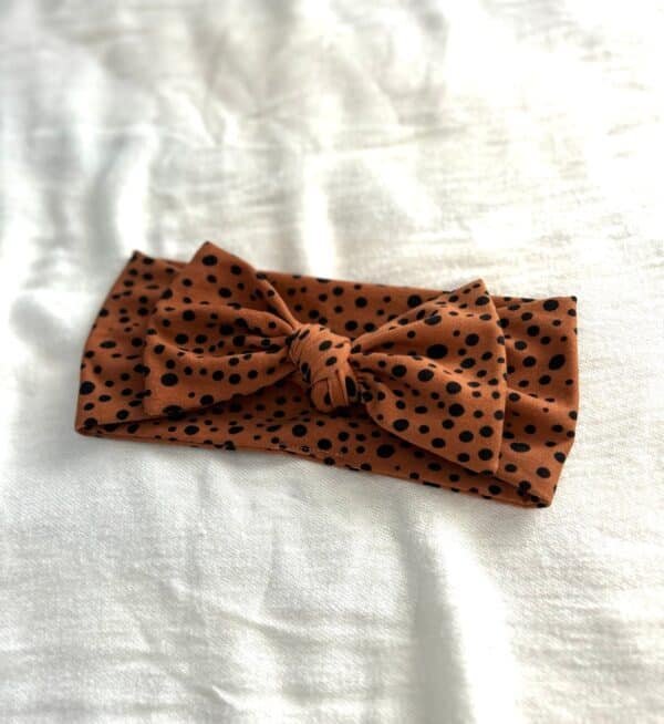 Burnt orange/spotted headband