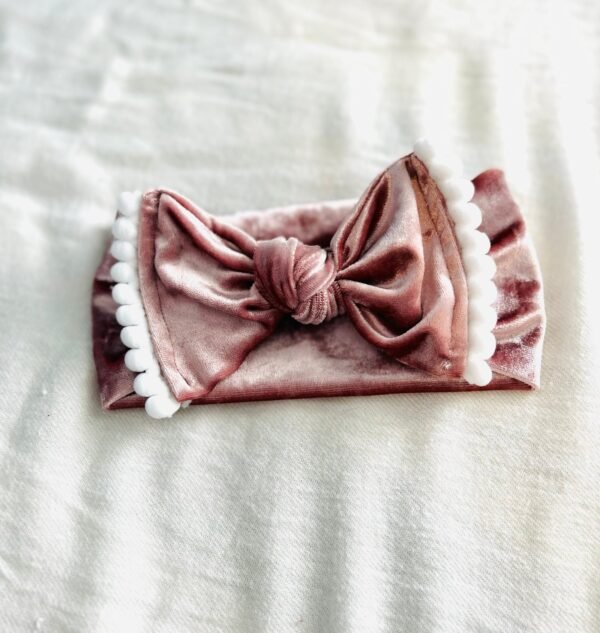 Pink/velvet lace headband