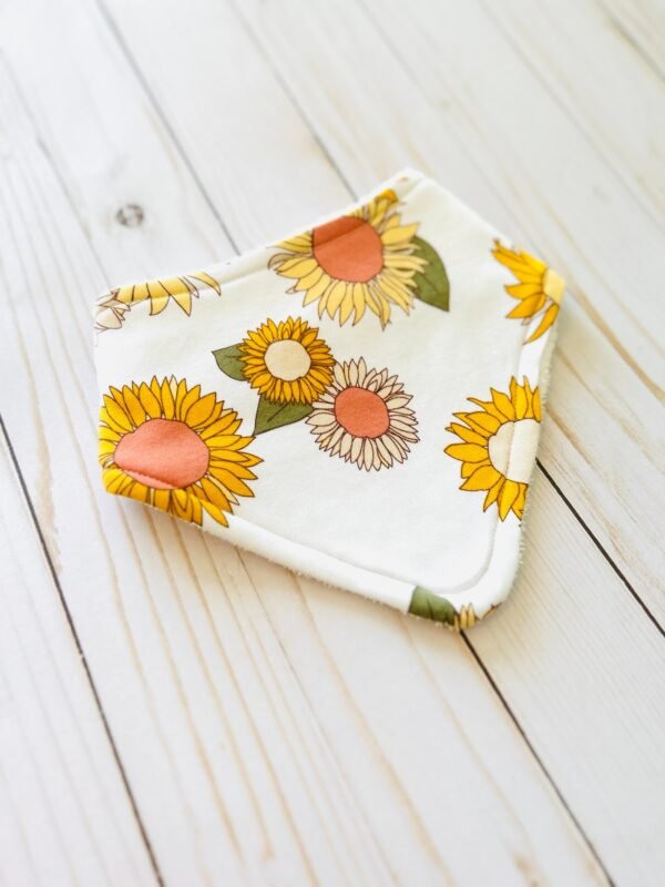 White Floral Bandana Bib