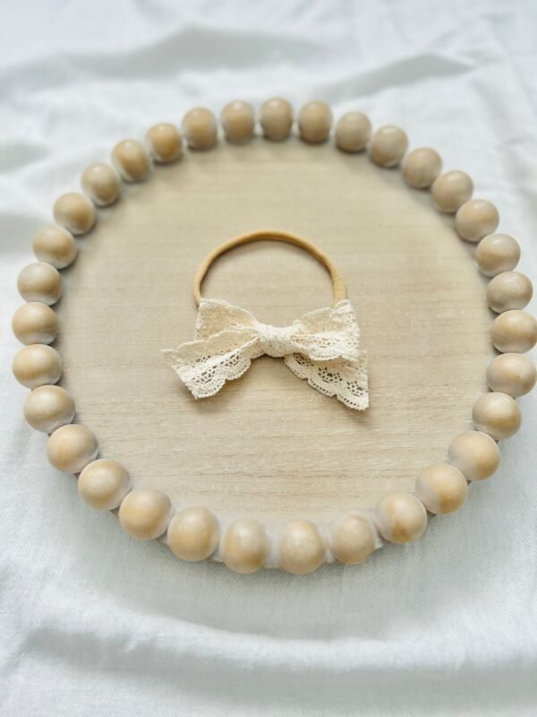 Lace pinwheel bow